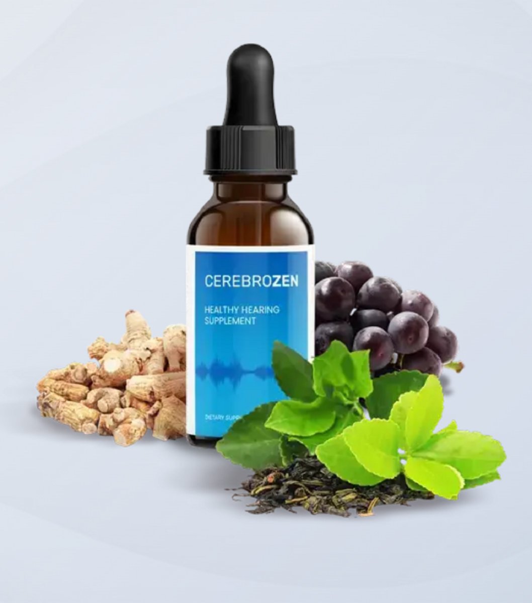 CerebroZen natural ingredients including ginger grape seed and green tea